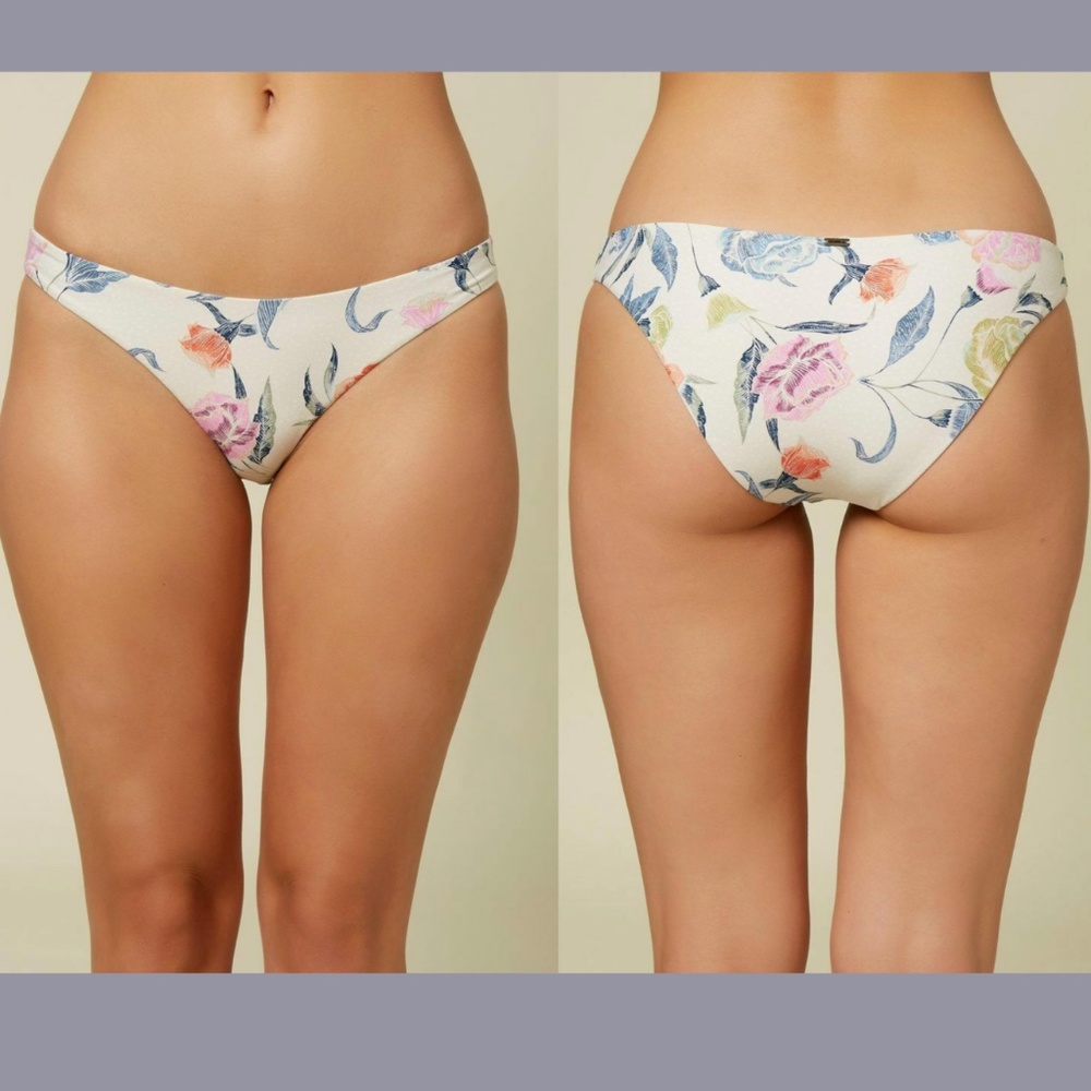 NEW O'NEILL [ Large ] Batik Floral Classic Hipster Bikini‎ Bottoms